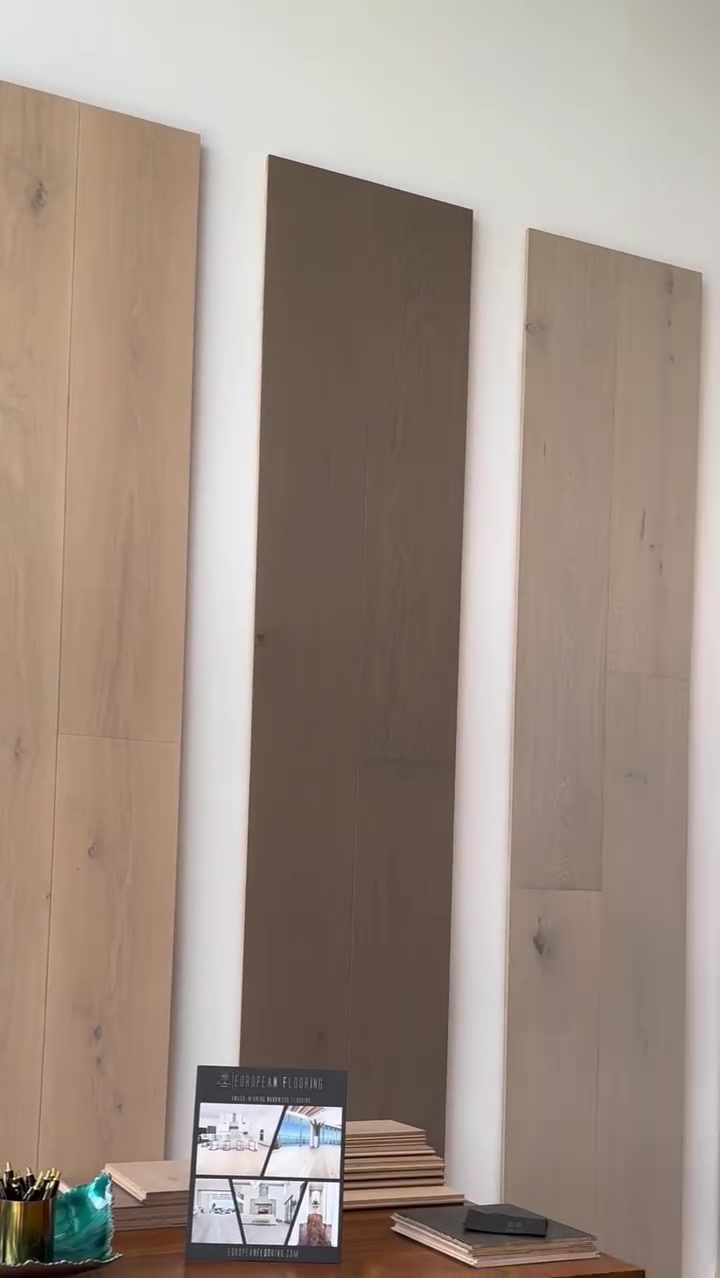 Natural wood flooring samples shared in Elevated Residential's design inspiration